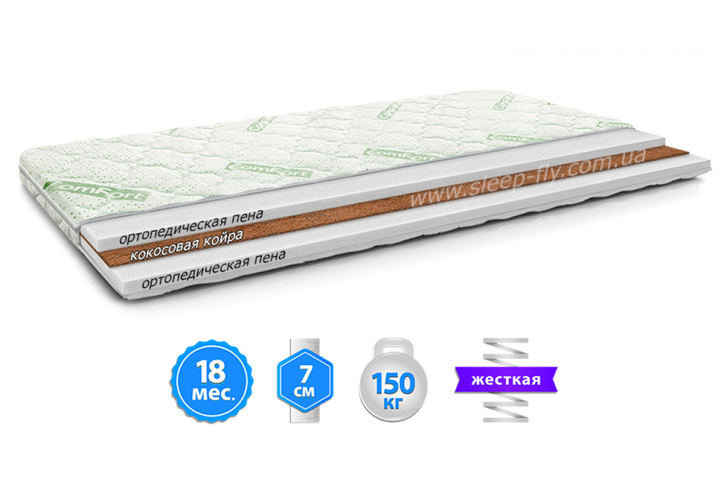 Матрас топпер ComFort KOKOS / КомФорт КОКОС - Фото 1