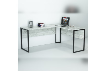 Офісний стіл кутовий  Лофт СУЛА-1-1 біле дерево