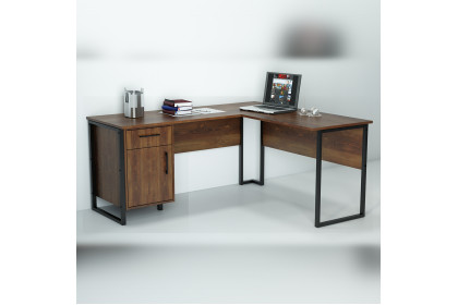 Офісний стіл кутовий Лофт СУЛВ-4-1 з тумбою