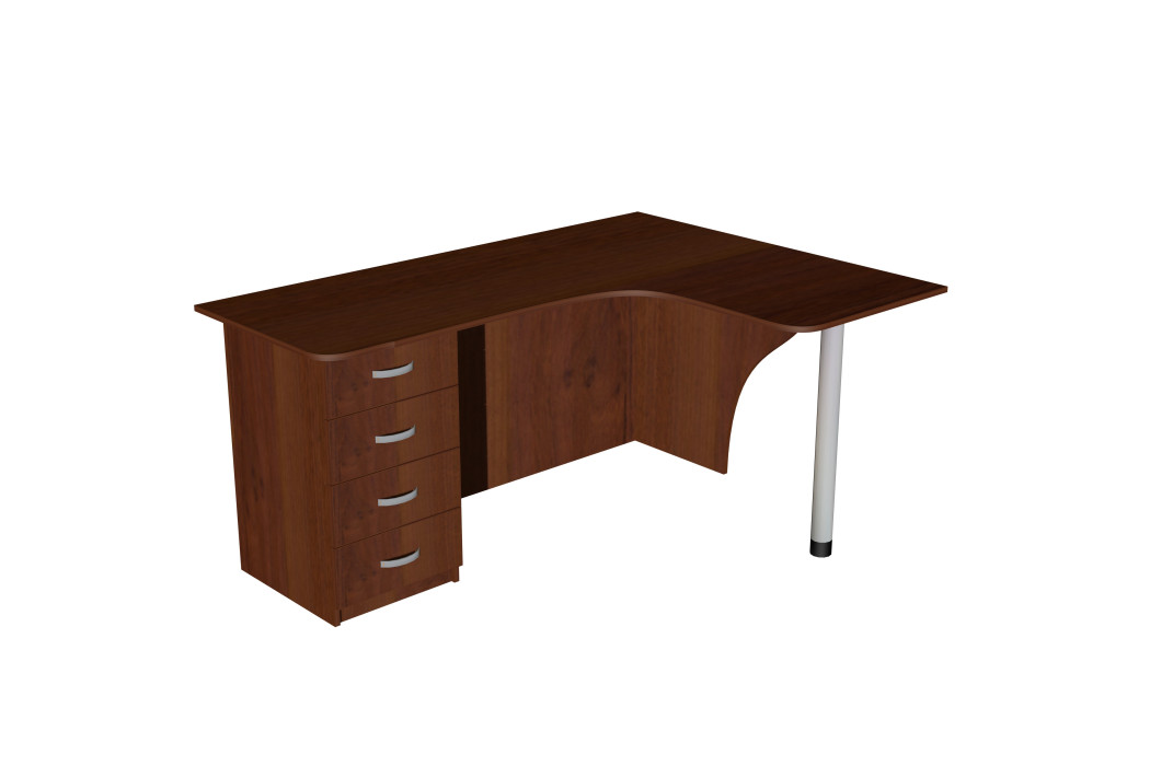 Стіл письмовий кутовий ск-7 з тумбою на 4 шухляди - Фото 7