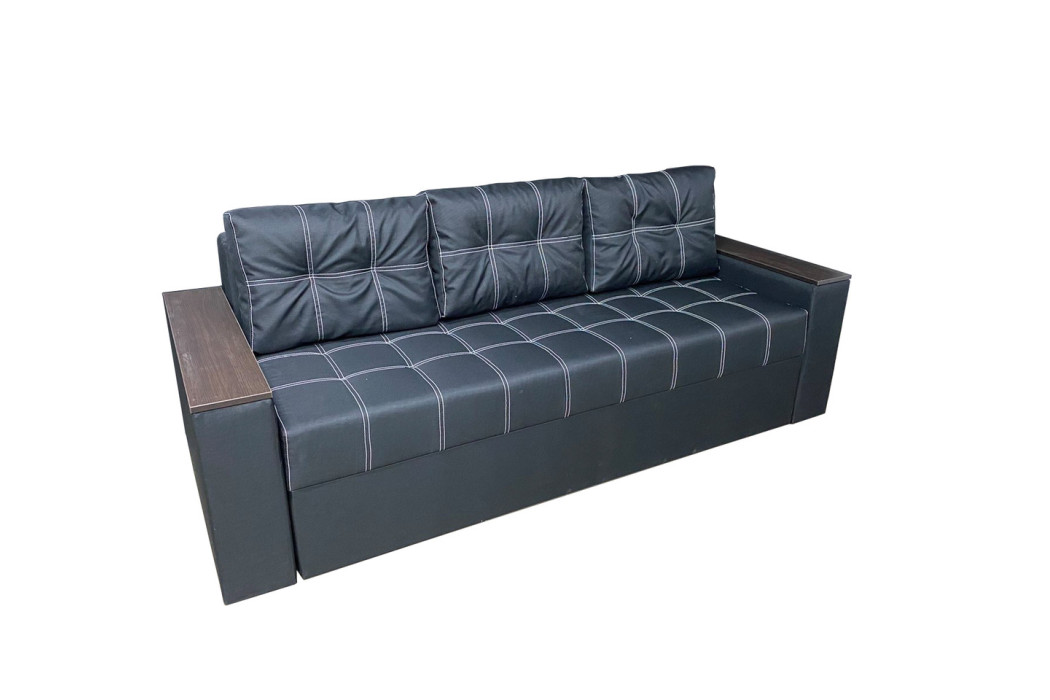 Диван - еврокнижка Комфорт 235х98 прямий Чорний - Фото 2 Диван - еврокнижка Комфорт 235х98 прямий Чорний - Фото 2