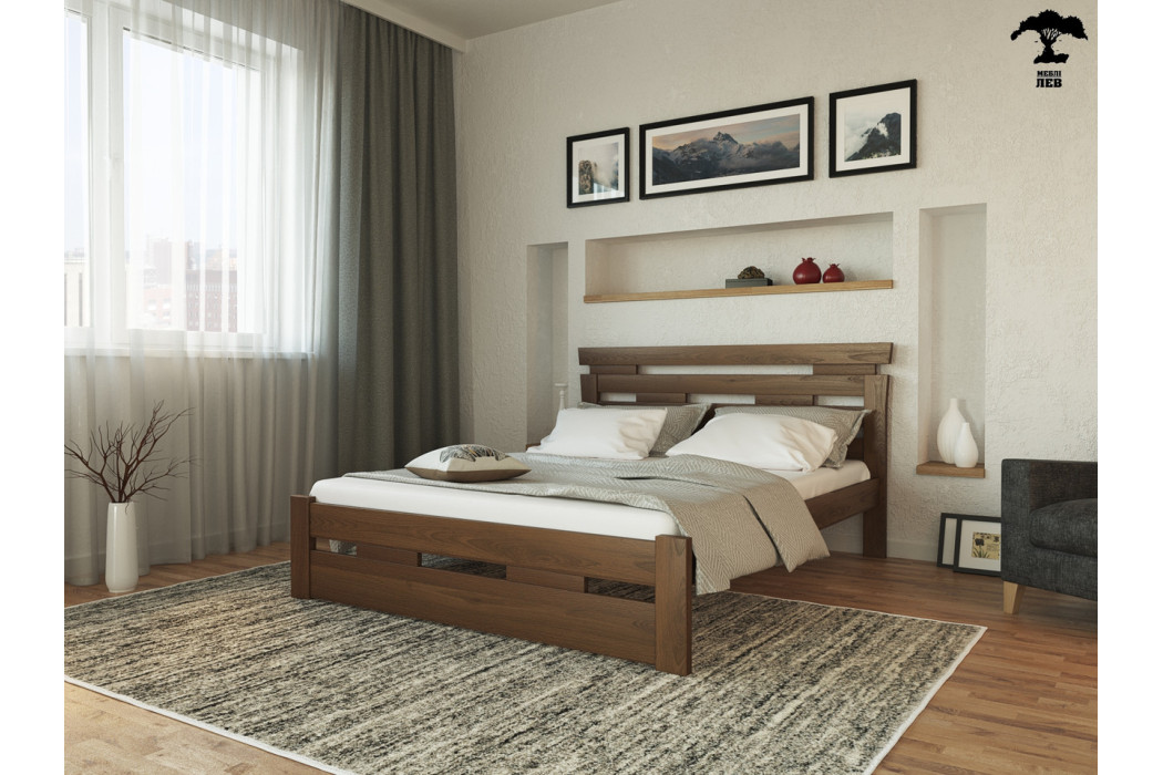 Ліжко Зевс бук щит Mebli Lev - Фото 3