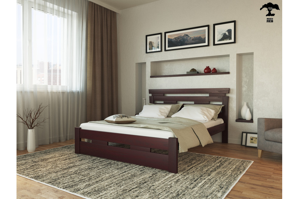 Ліжко Зевс бук щит Mebli Lev - Фото 5