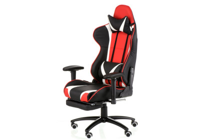 Кресло офісне ExtremeRace black/red/white with footrest (E6460)
