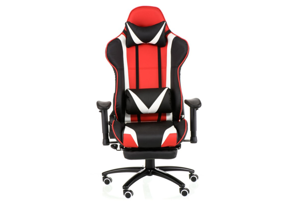 Крісло офісне ExtremeRace black/red/white with footrest (E6460) - Фото 2