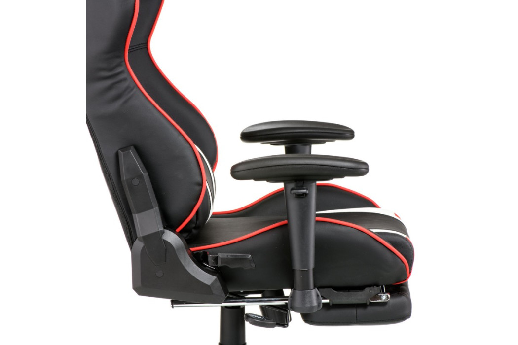 Крісло офісне ExtremeRace black/red/white with footrest (E6460) - Фото 4