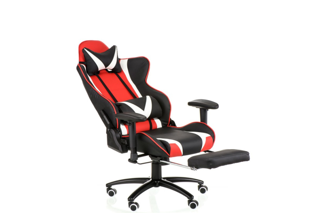 Крісло офісне ExtremeRace black/red/white with footrest (E6460) - Фото 6