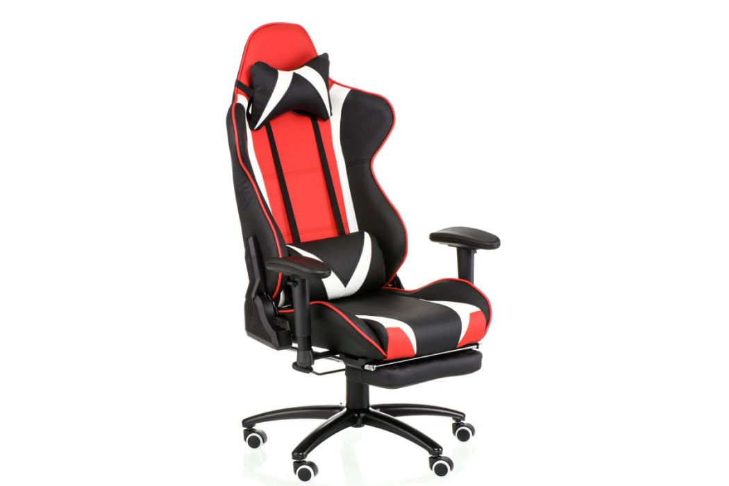 Крісло офісне ExtremeRace black/red/white with footrest (E6460) - Фото 9