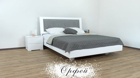 Біле двоспальне ліжко Орфей виробництво Дрімка / Двуспальная кровать Орфей производство Дримка